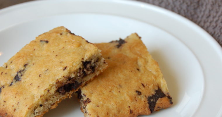 Chocolate Chip Blondies (Made with Stevia and Almond Flour)